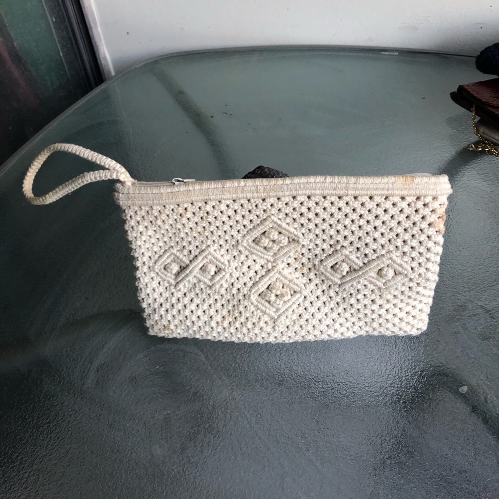 Vintage cream clutch